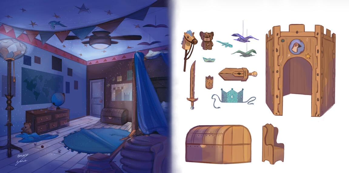 "Golden" Bedroom Environment