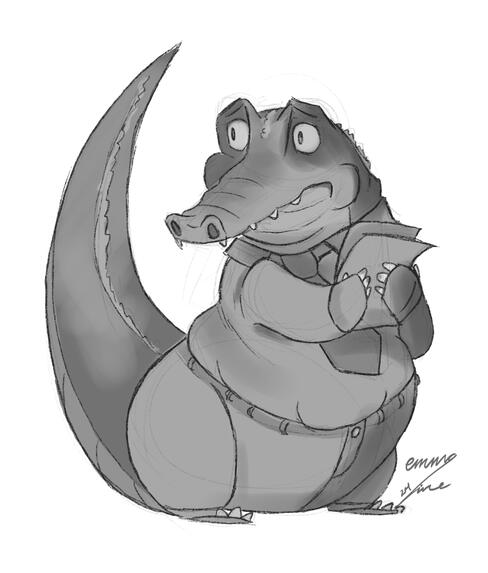 "Crocodile Fears" Croc Character Concept